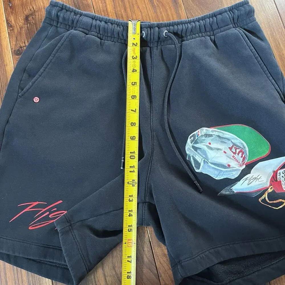 Jordan Flight Artist Series Jacob Rochester Fleece Sweat Shorts Black Size L